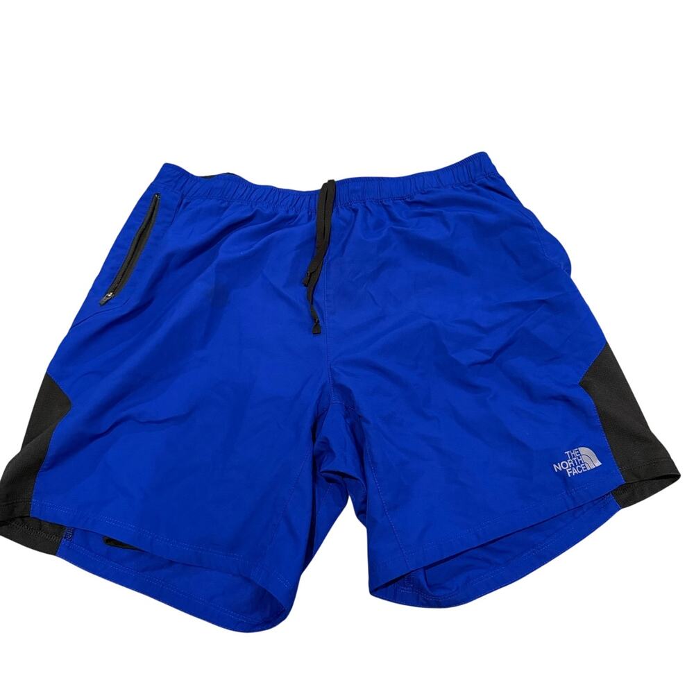The North Face Lined Running Shorts Blue and Black Medium